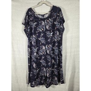 Kindred Bravely Universal Labor & Delivery Gown Navy Paisley XL/XXL NWT Nursing